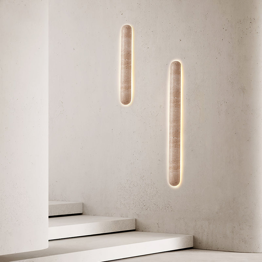 Liora Travertine Wall Light, Hardwired Wall Sconce, detail 8