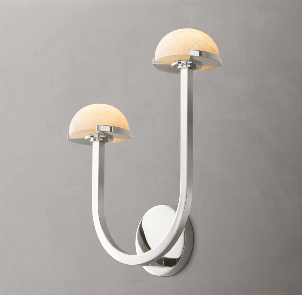 Pedra Double Wall Light - Left, Bedroom Wall Sconce, detail 2