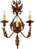 French Elegance 3-Light 28.00" Oxide Bronze Wall Sconce front view