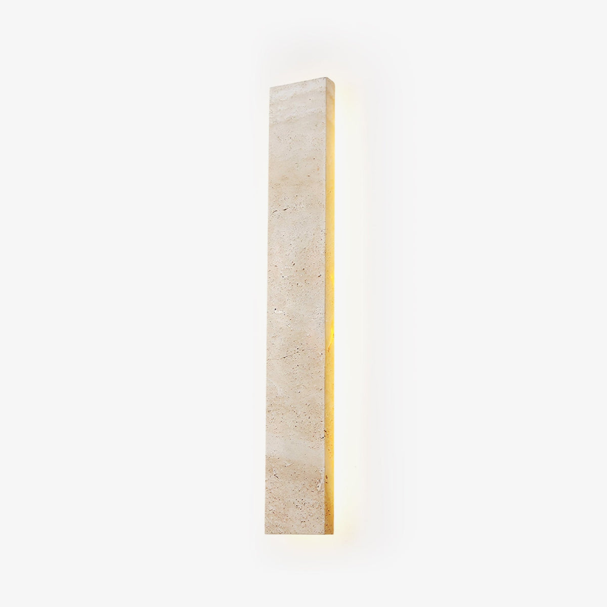 Solis Stone Wall Light, Hardwired Wall Sconce, Travertine, Dia 9cm x H 40cm