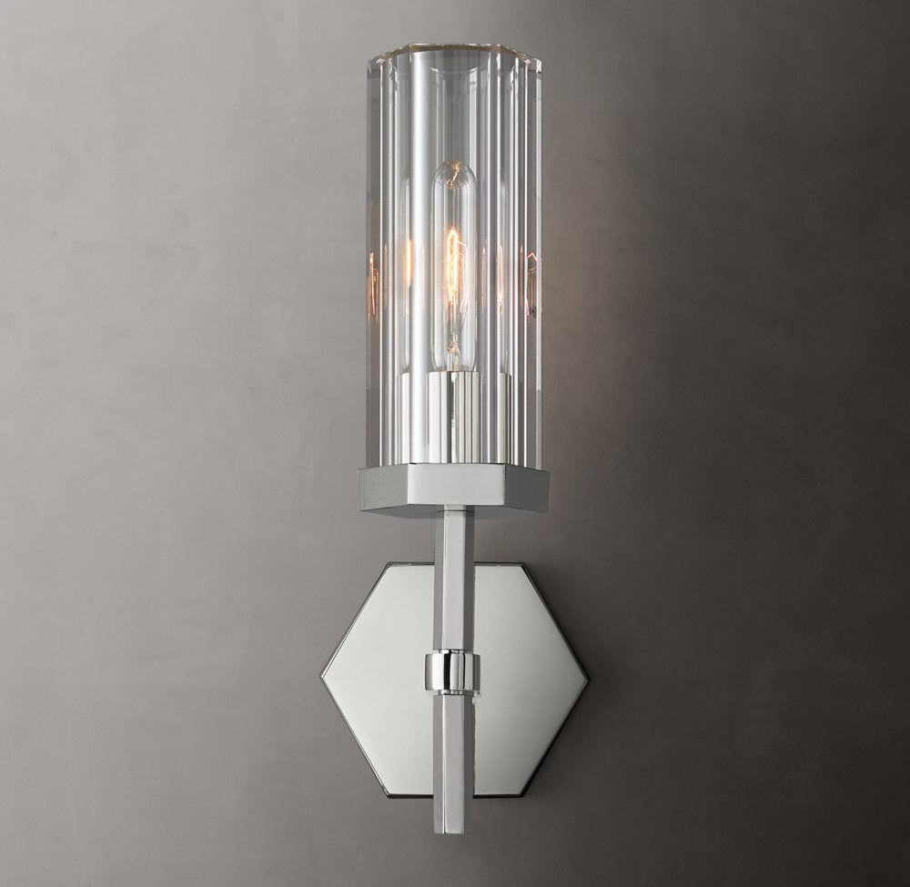 Lambeth Hexagonal Wall Light, Bathroom Wall Sconce, detail 11