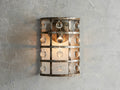 La Cage Wall Light in Silver Clay, Hardwired Wall Sconce, Dimensions 7.5"