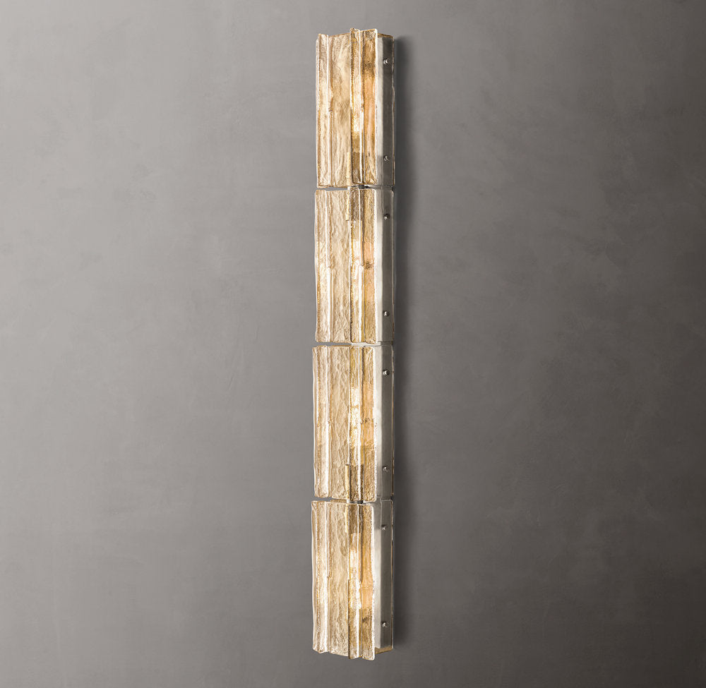 Lattice Clear Glass Grand Wall Light, Bedroom Wall Sconce, detail 9
