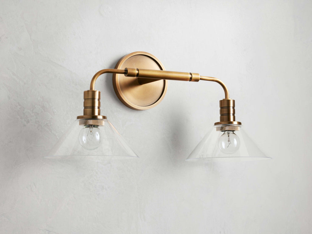 Theron Double Wall Light, Hardwired Wall Sconce, detail 3