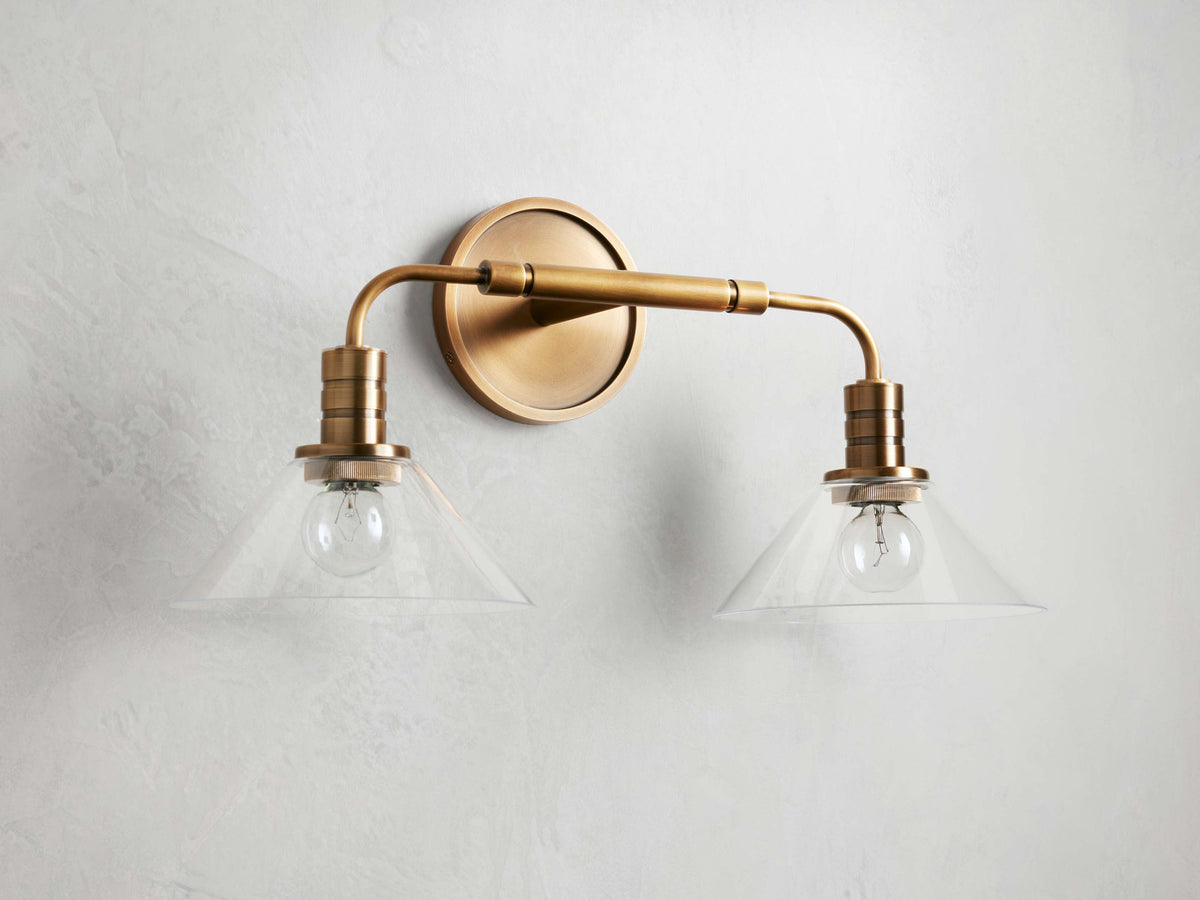 Theron Double Wall Light, Hardwired Wall Sconce, detail 3