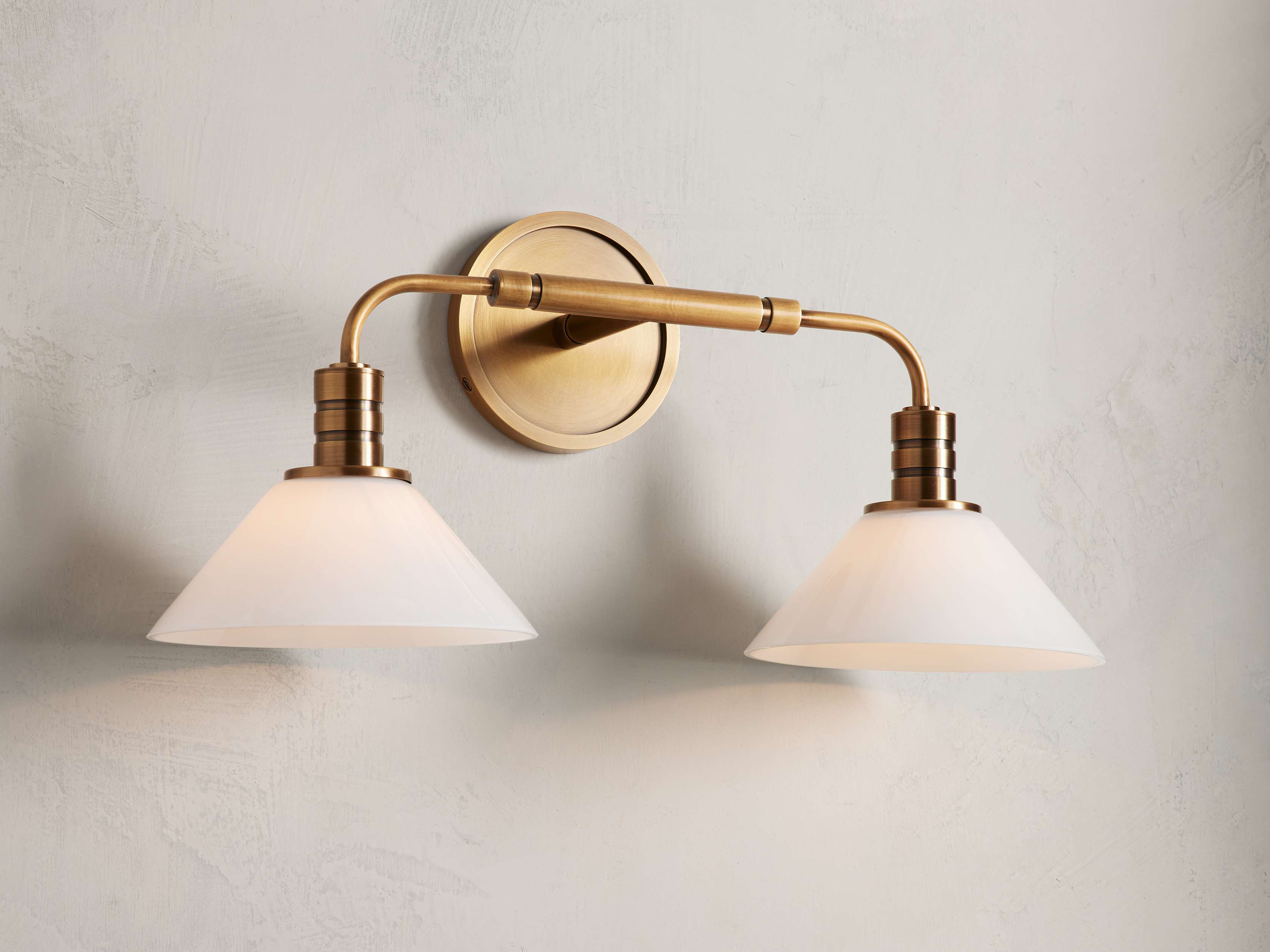 Theron Double Wall Light, Hardwired Wall Sconce, detail 2