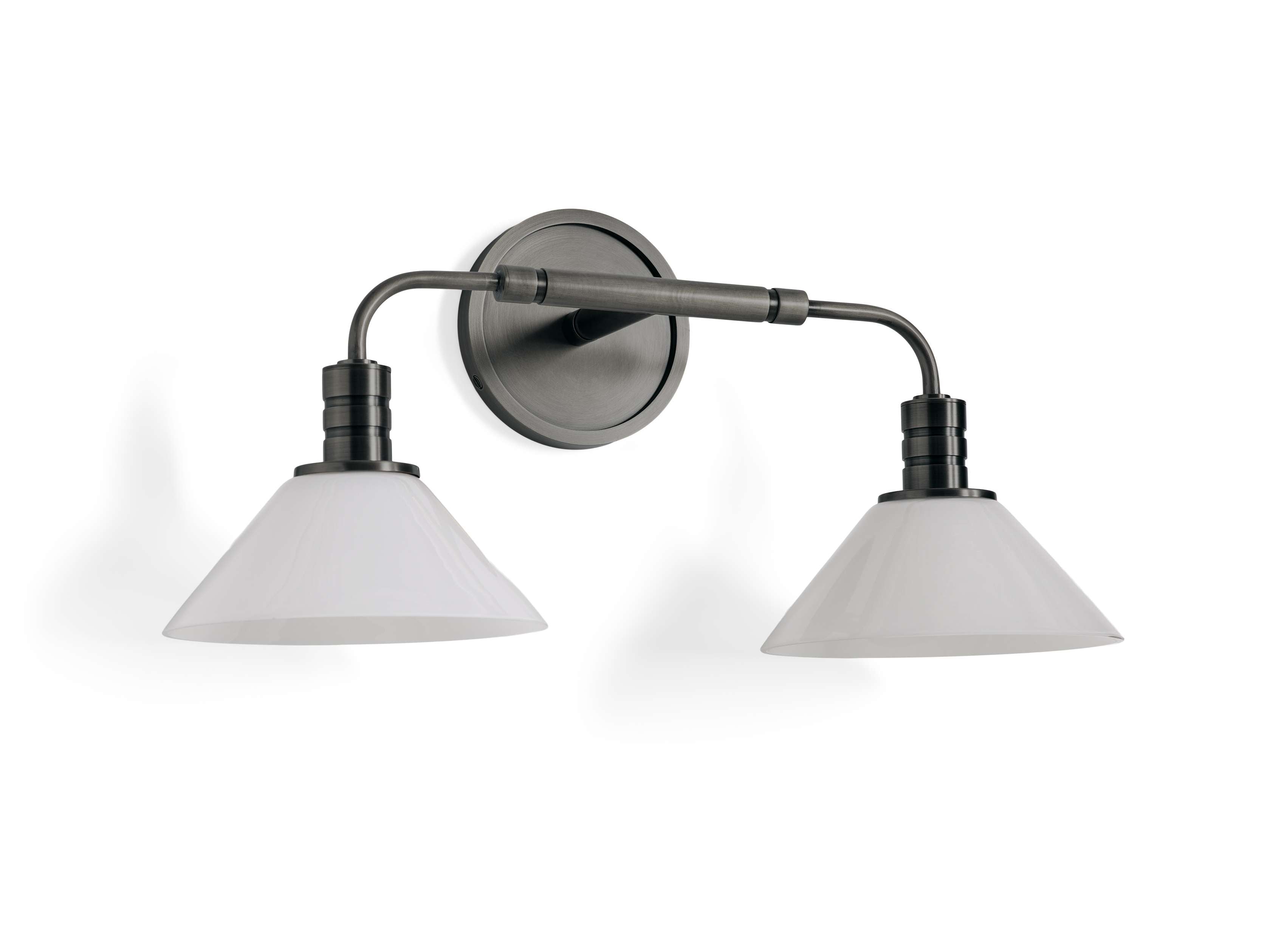 Theron Double Wall Light in Bronze, Hardwired Wall Sconce, detail 8