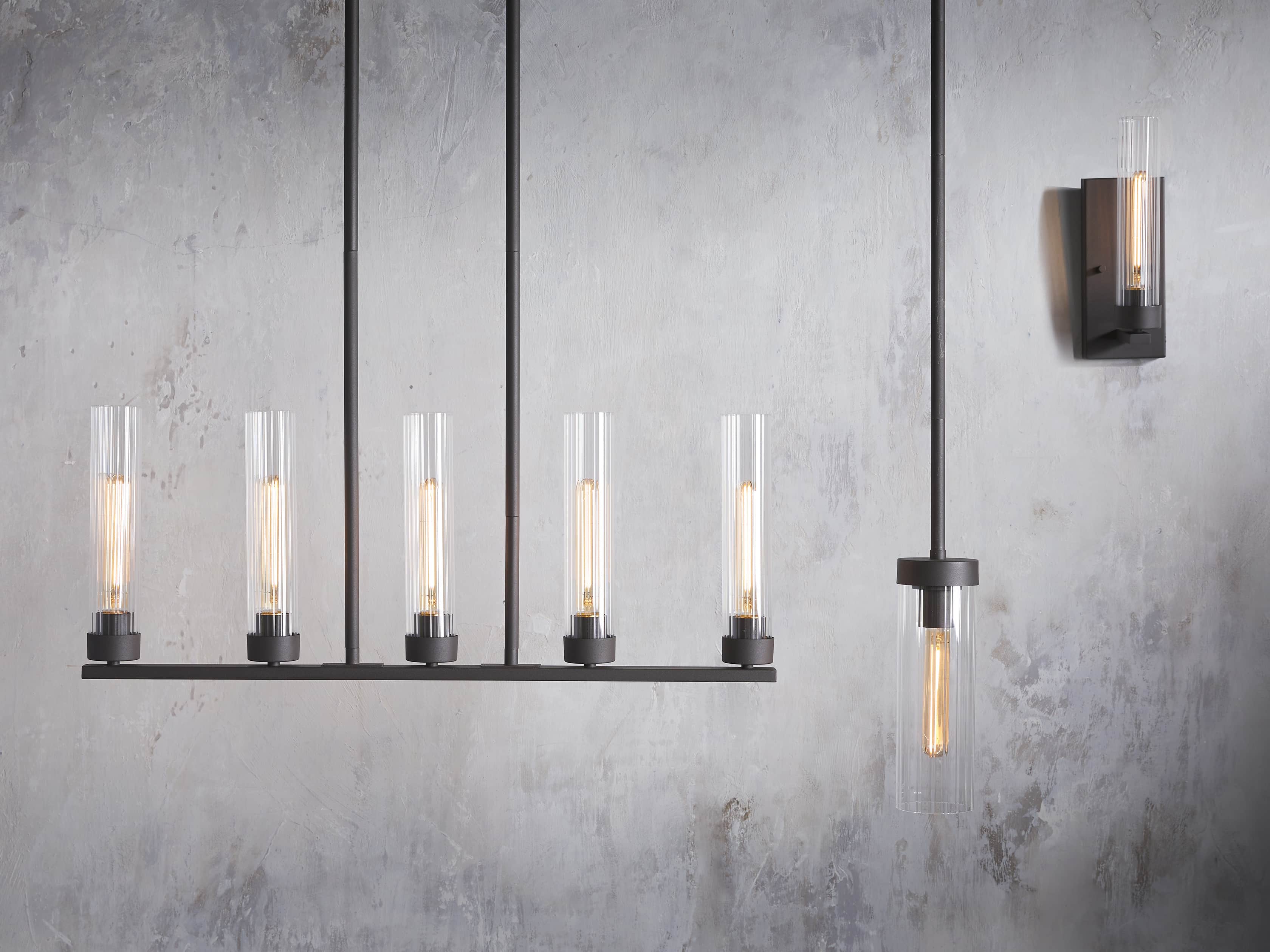 Andreas Wall Light in Bronze, Hardwired Wall Sconce, detail 9