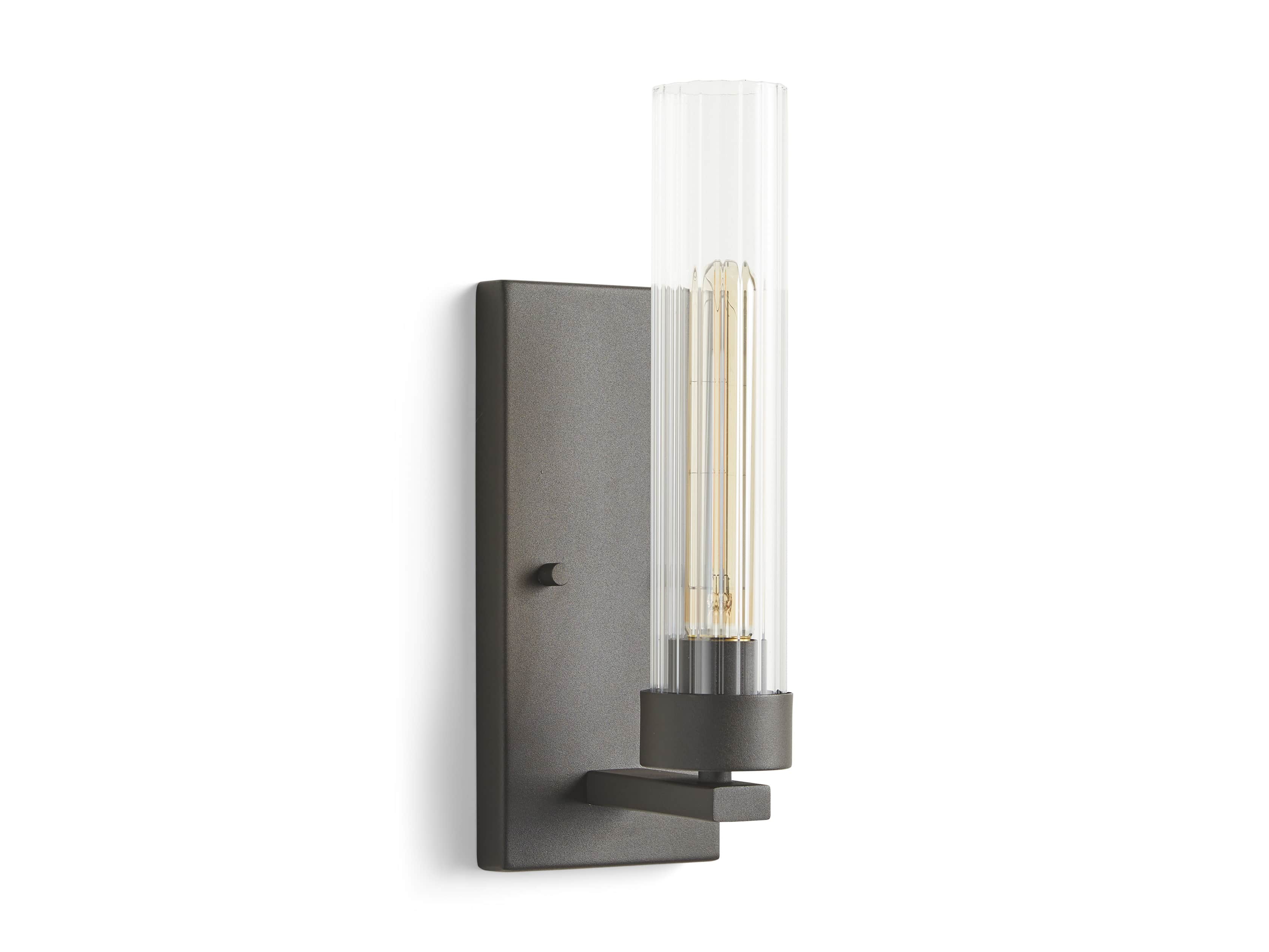 Andreas Wall Light in Bronze, Hardwired Wall Sconce, detail 6