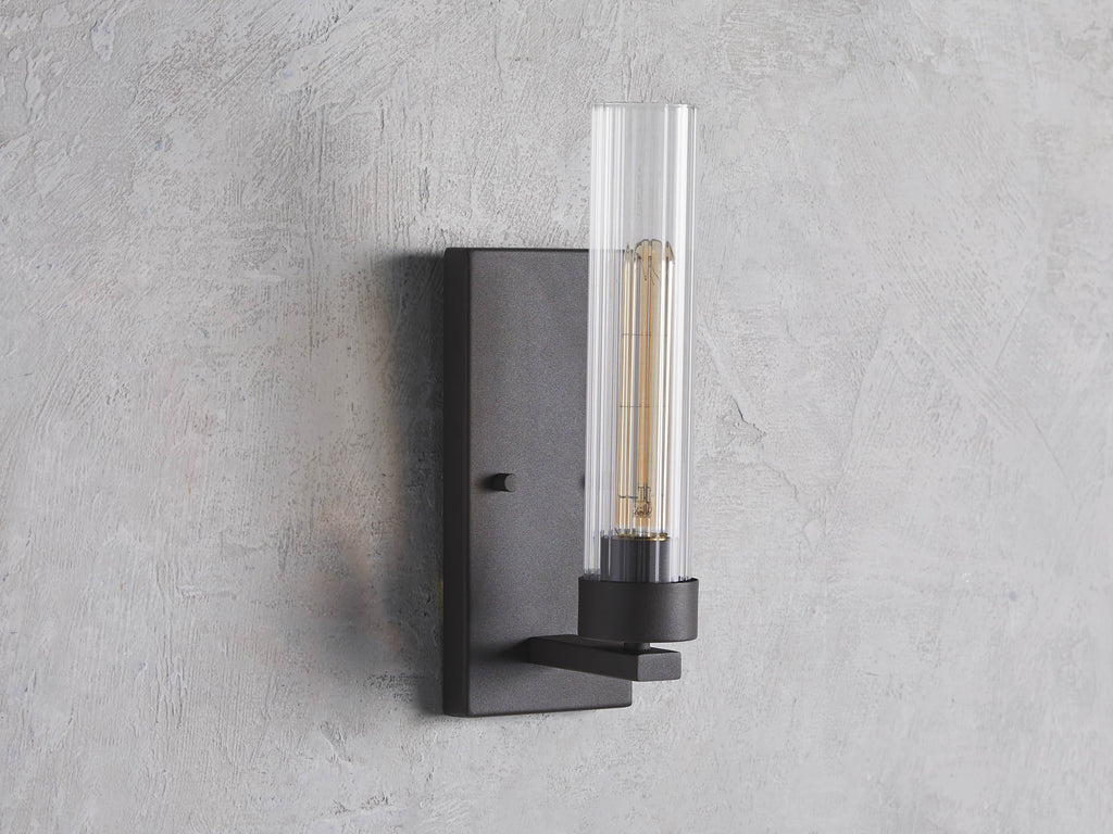 Andreas Wall Light in Bronze, Hardwired Wall Sconce, detail 2