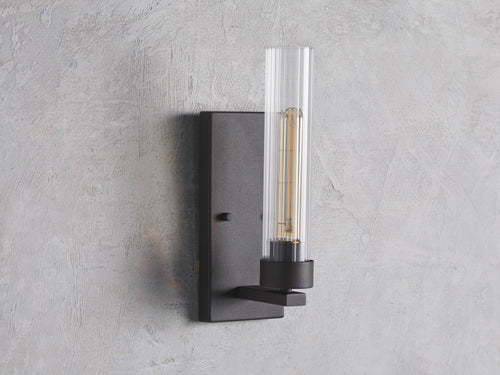 Andreas Wall Light in Bronze, Hardwired Wall Sconce, detail 2