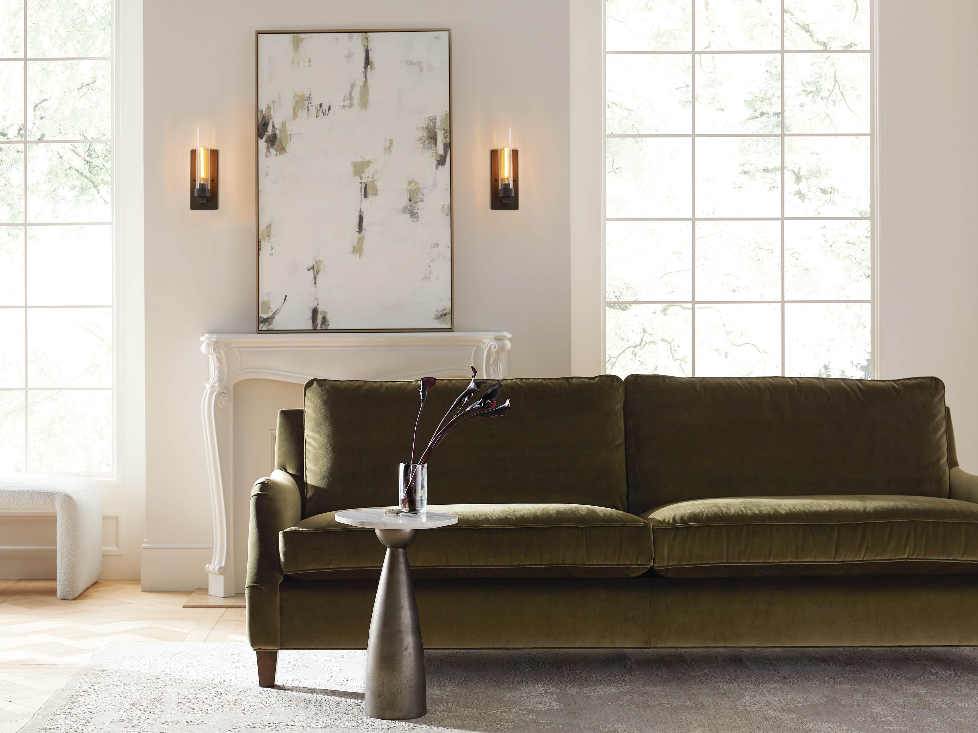 Andreas Wall Light in Bronze, Hardwired Wall Sconce, detail 8
