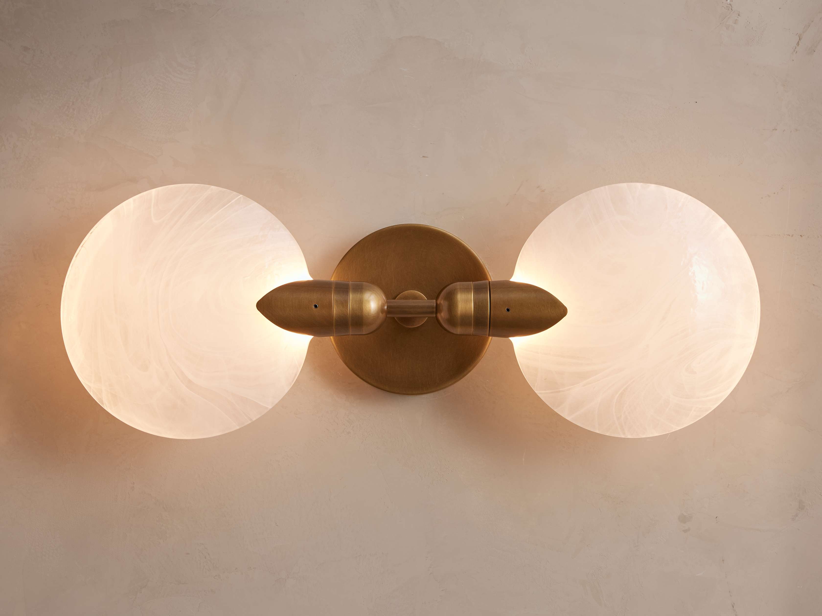 Lyla Double Wall Light, Hardwired Wall Sconce, detail 3