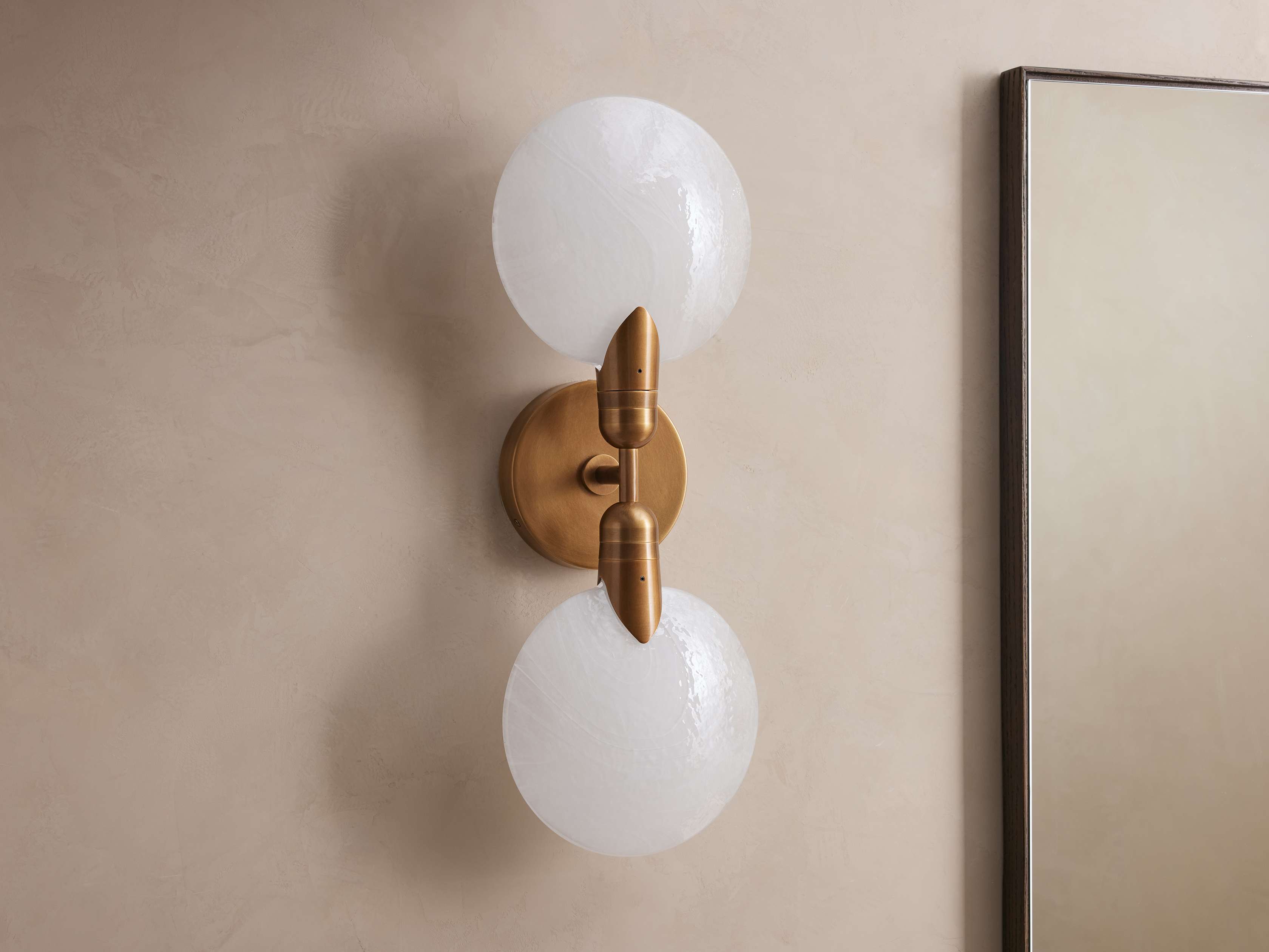 Lyla Double Wall Light, Hardwired Wall Sconce, detail 2