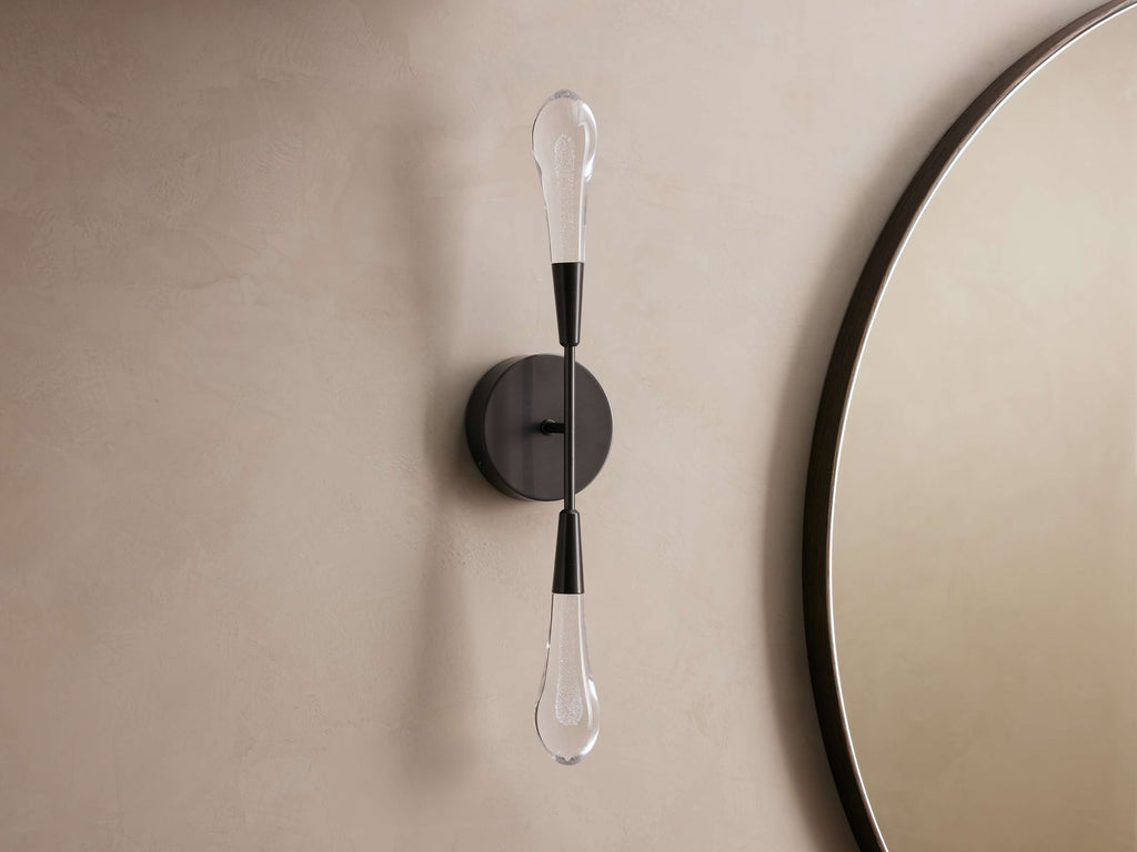 Soltaire Double Wall Light, Hardwired Wall Sconce, detail 10