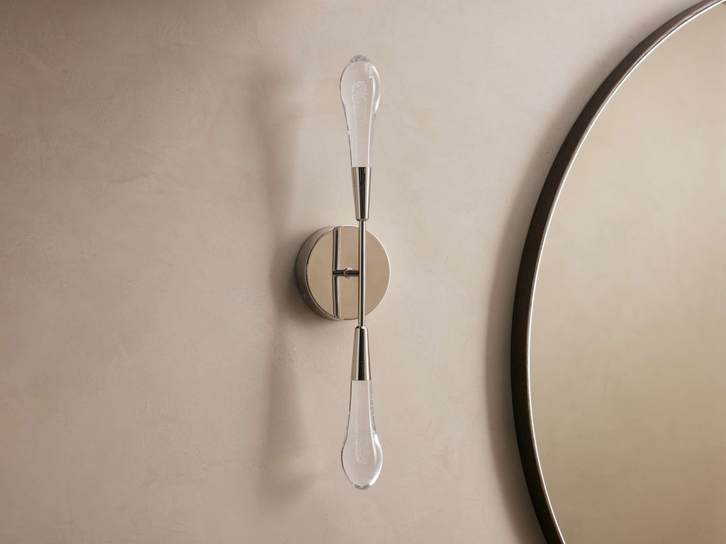 Soltaire Double Wall Light, Hardwired Wall Sconce, detail 2