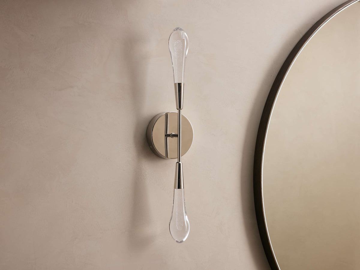 Soltaire Double Wall Light, Hardwired Wall Sconce, detail 2