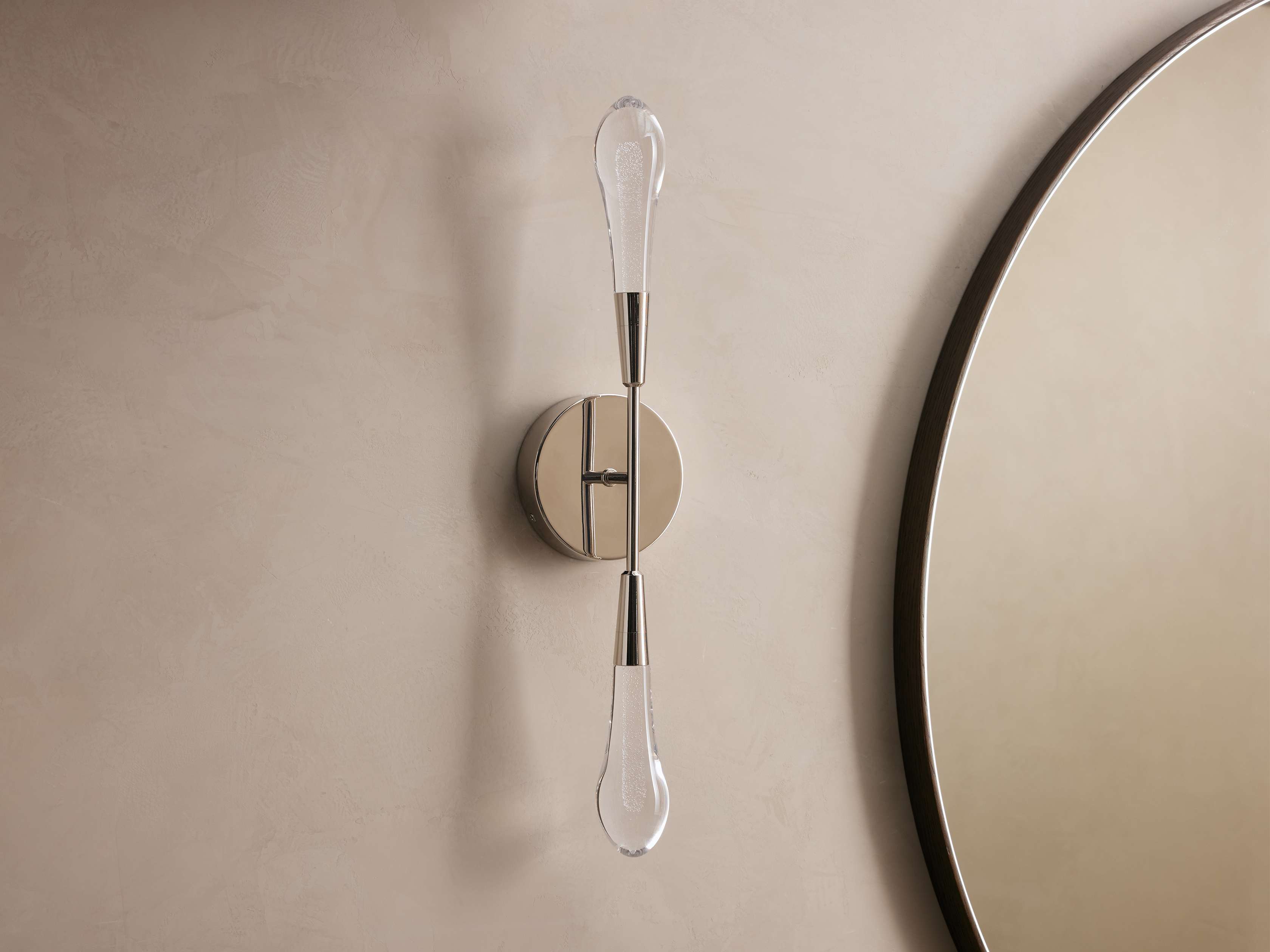 Soltaire Double Wall Light, Hardwired Wall Sconce, detail 2