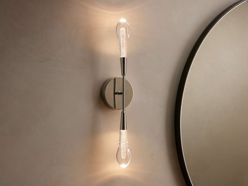 Soltaire Double Wall Light, Hardwired Wall Sconce, detail 6