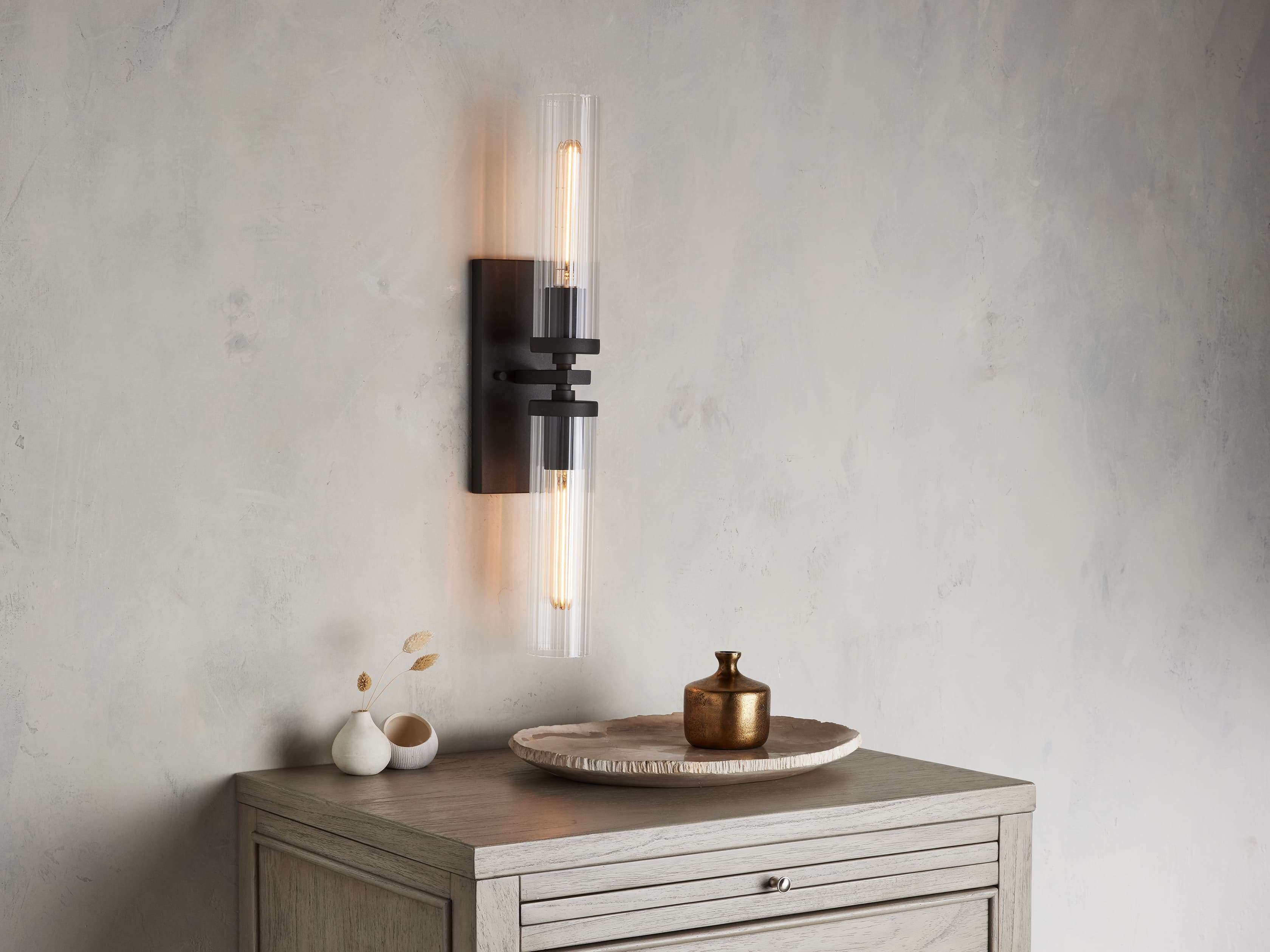 Andreas Double Wall Light, Hardwired Wall Sconce, detail 2