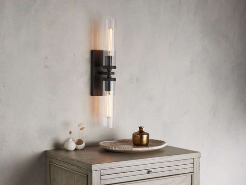 Andreas Double Wall Light, Hardwired Wall Sconce, detail 2