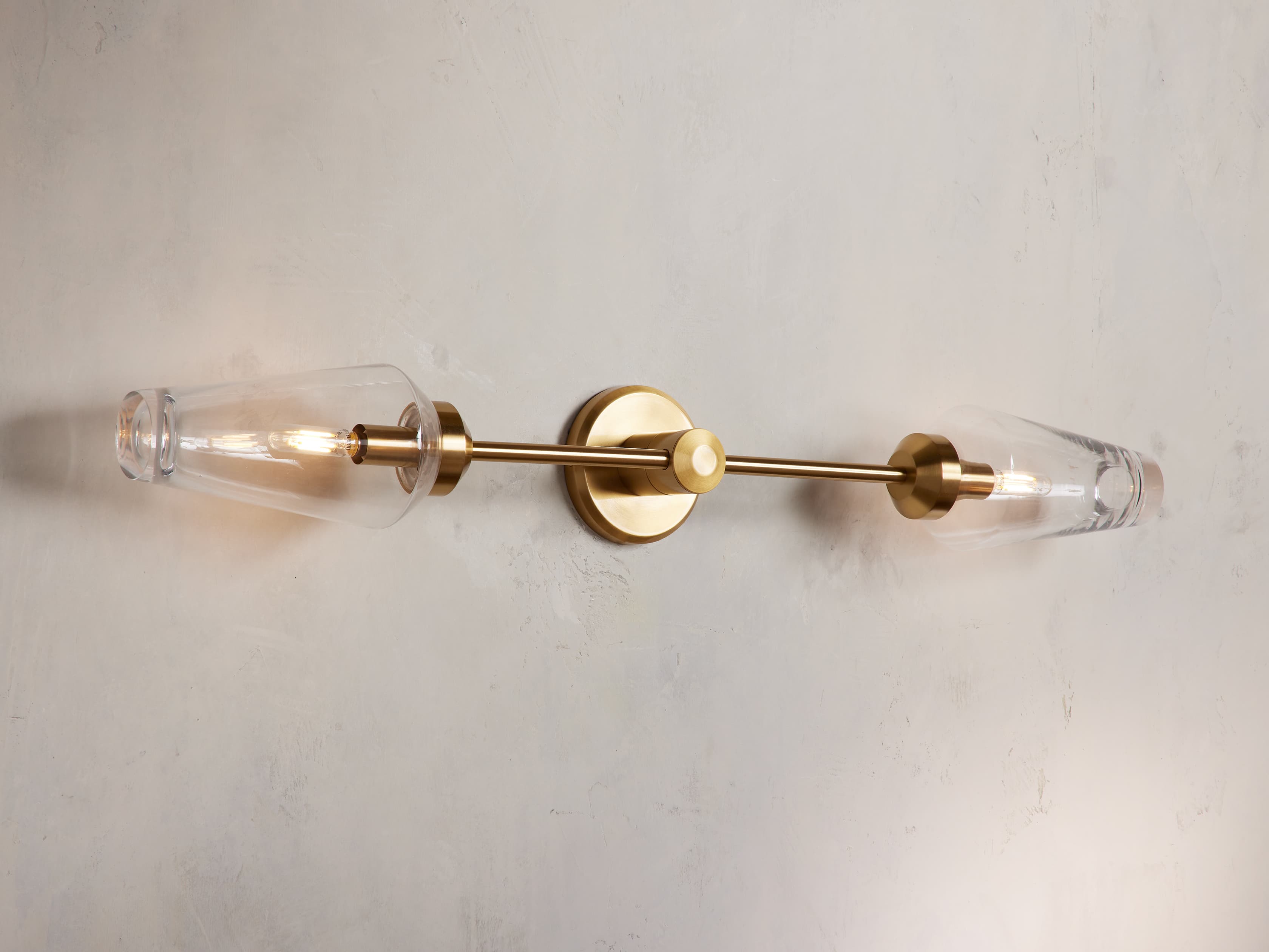 Arrow Double Wall Light, Hardwired Wall Sconce, Dimensions 5"