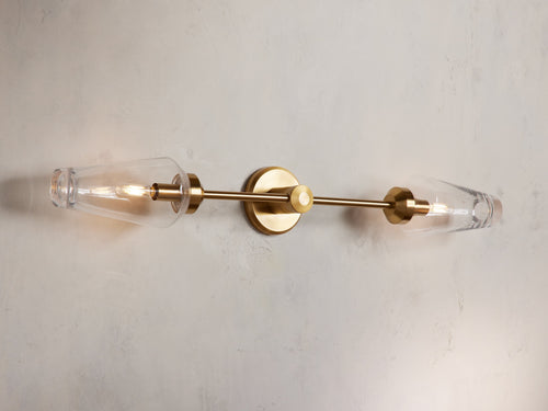 Arrow Double Wall Light, Hardwired Wall Sconce, Dimensions 5"