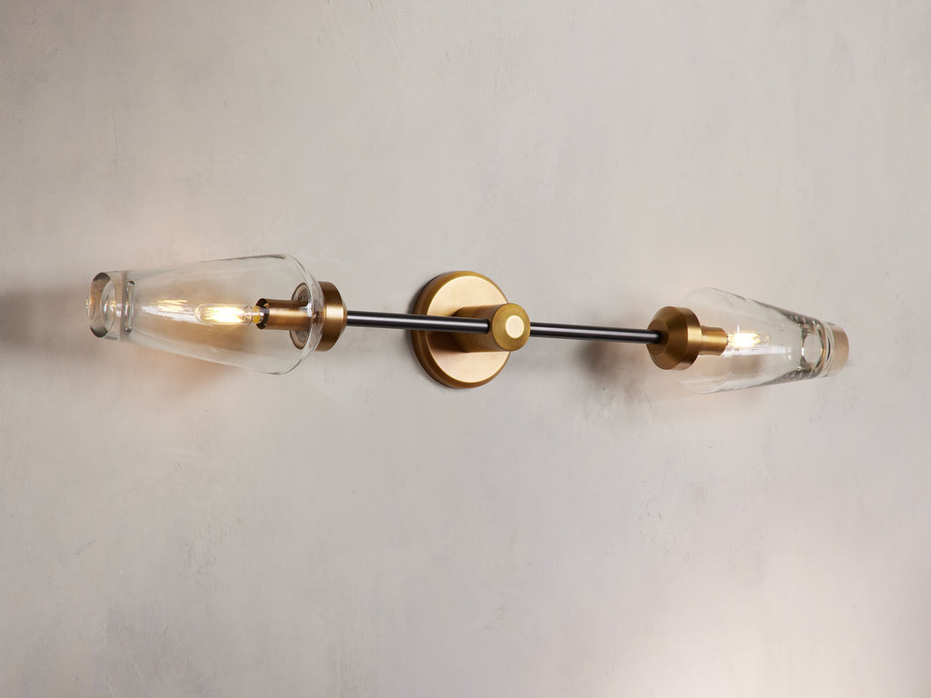Arrow Double Wall Light, Hardwired Wall Sconce, detail 3
