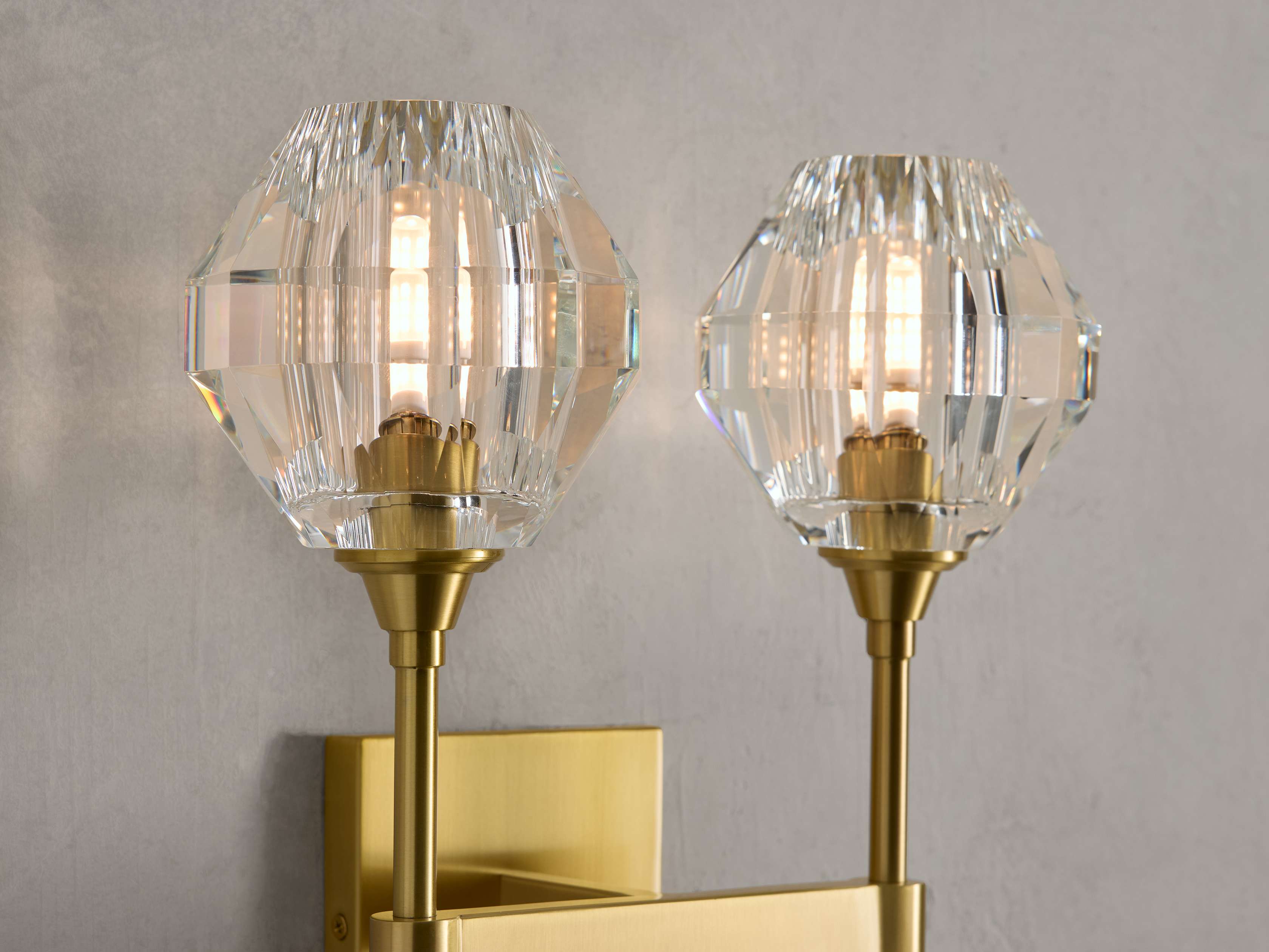 Amoroso Double Wall Light, Hardwired Wall Sconce, detail 5