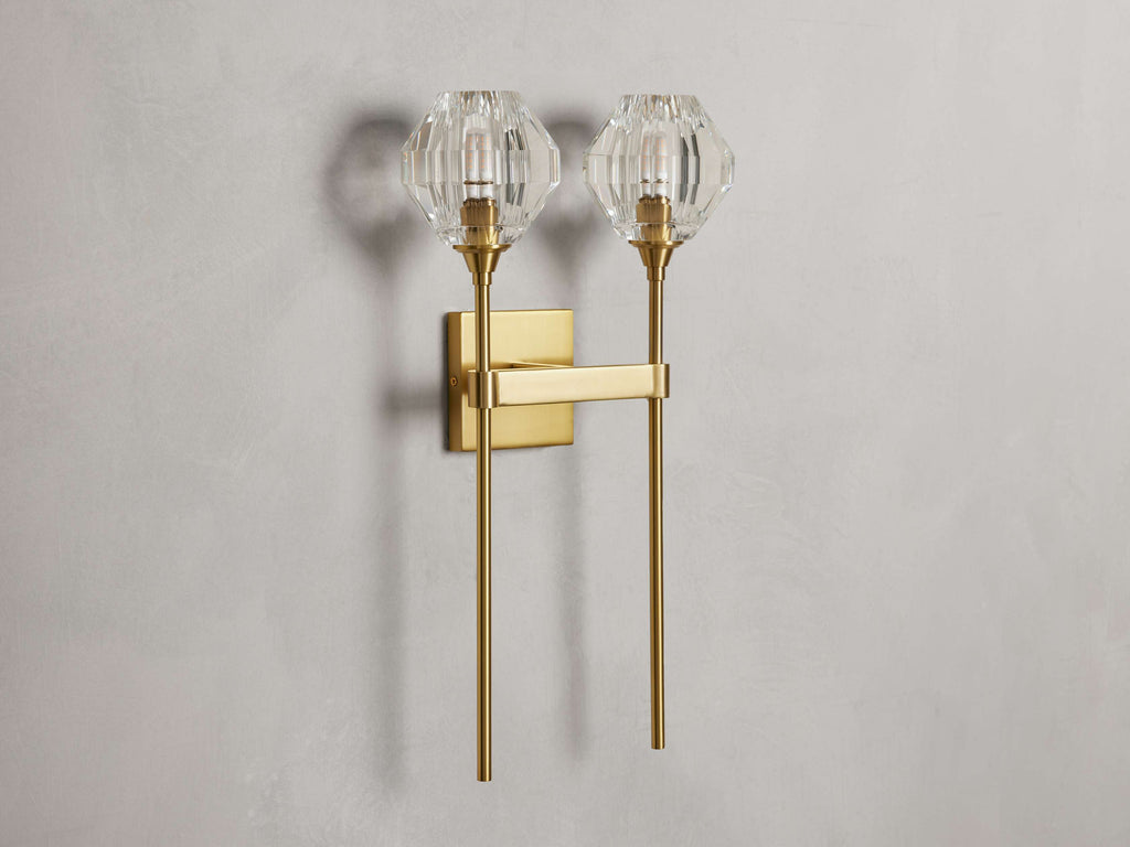 Amoroso Double Wall Light, Hardwired Wall Sconce, detail 4