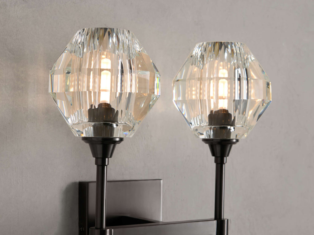 Amoroso Double Wall Light, Hardwired Wall Sconce, detail 8