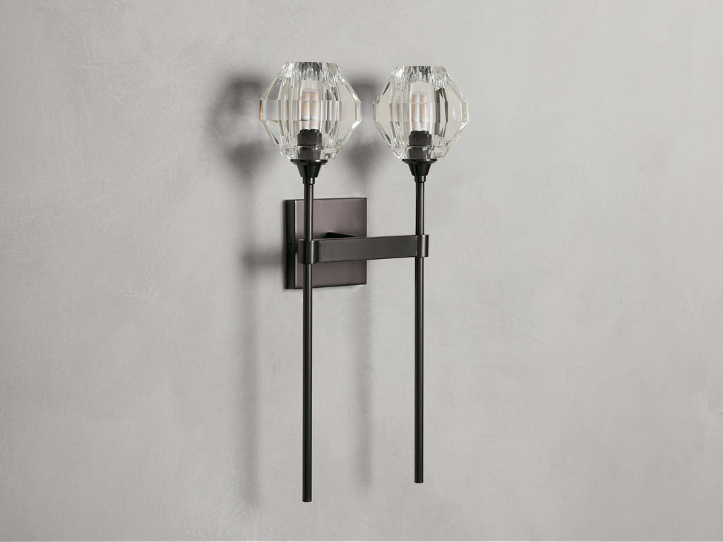 Amoroso Double Wall Light, Hardwired Wall Sconce, detail 7