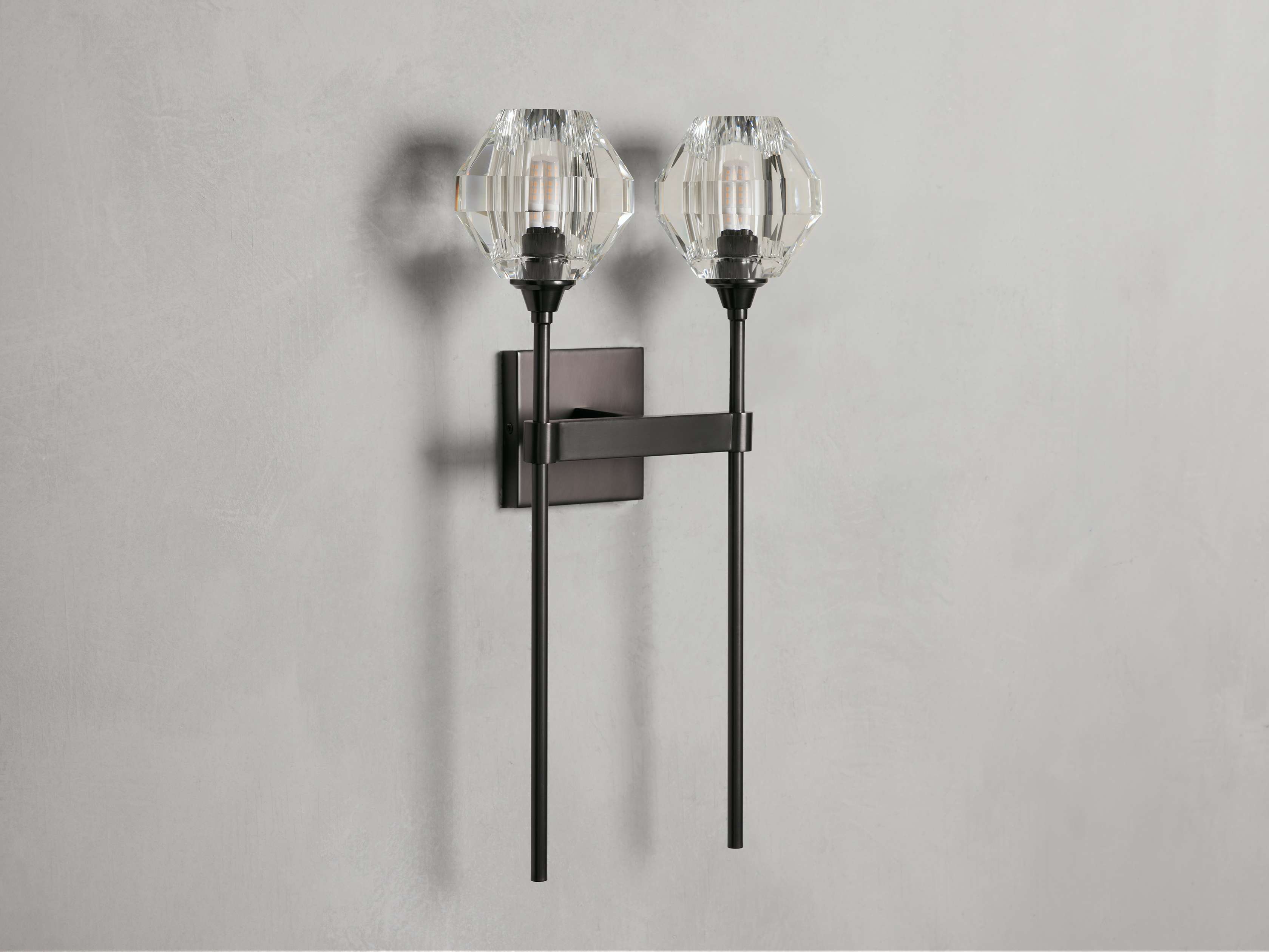 Amoroso Double Wall Light, Hardwired Wall Sconce, detail 7