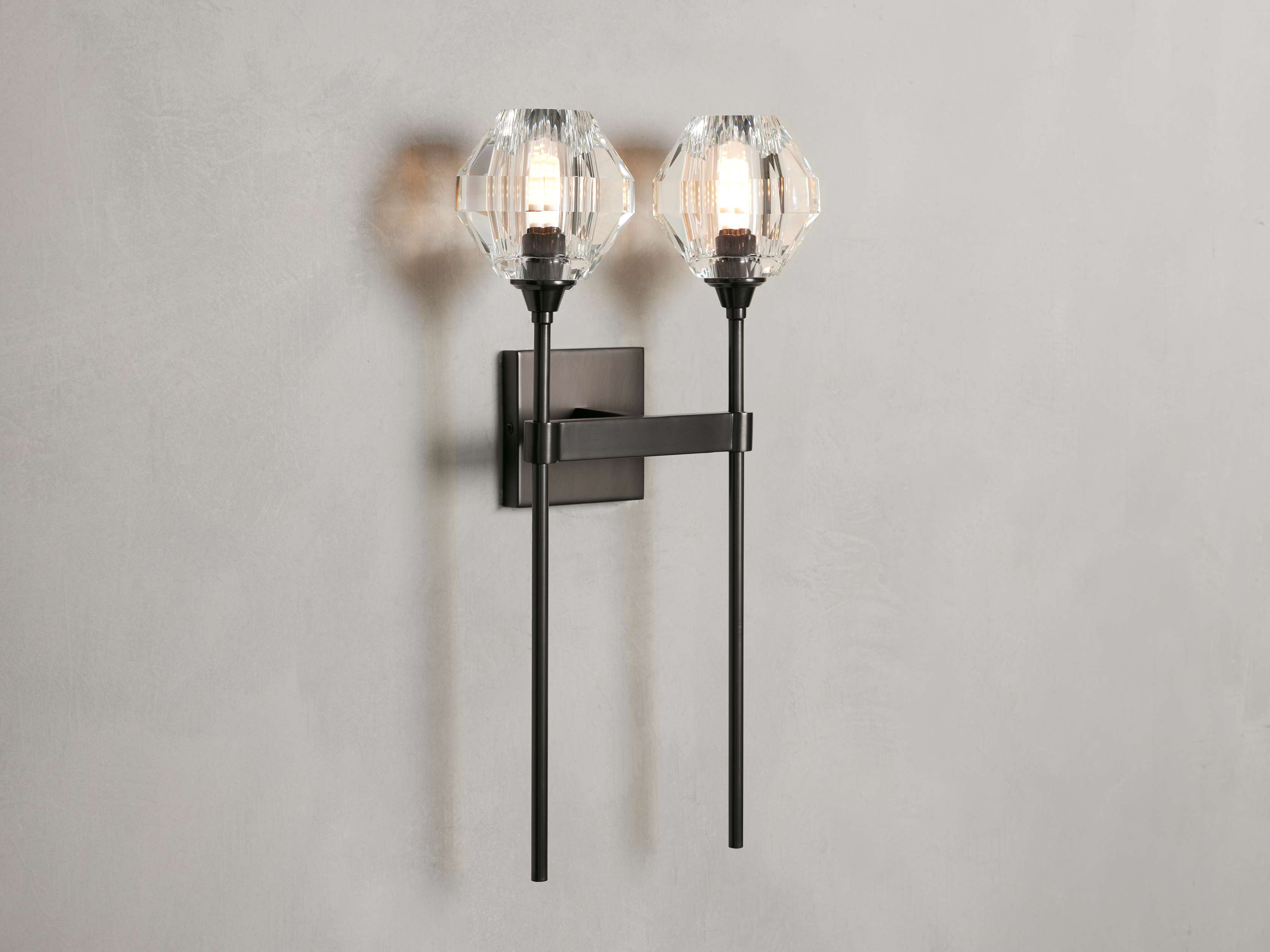 Amoroso Double Wall Light, Hardwired Wall Sconce, detail 3