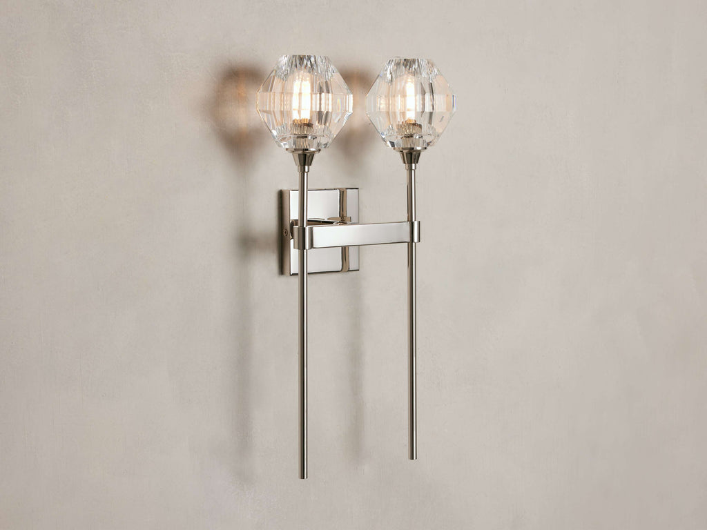 Amoroso Double Wall Light, Hardwired Wall Sconce, detail 2