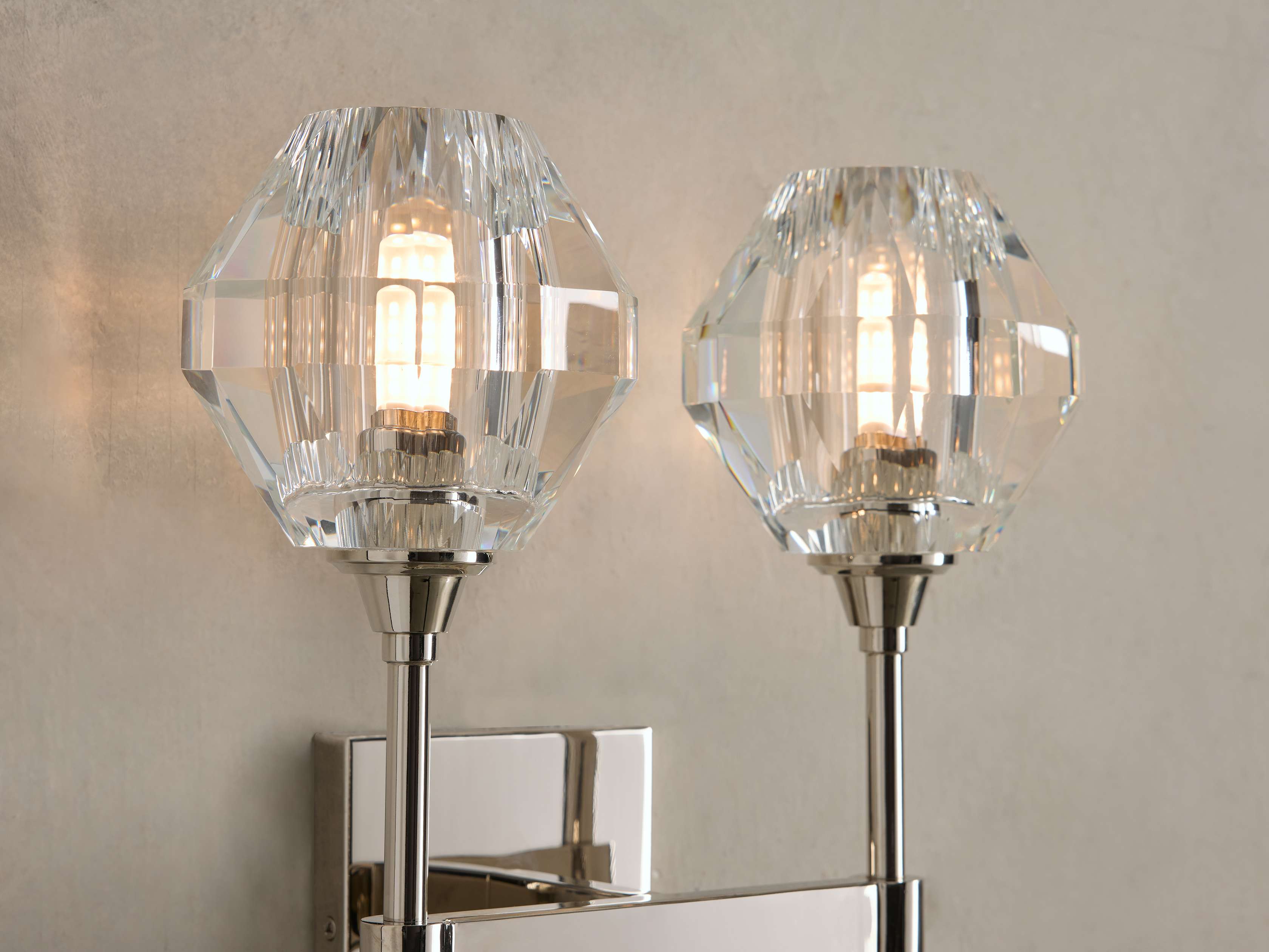 Amoroso Double Wall Light, Hardwired Wall Sconce, detail 6