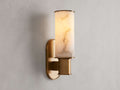Harlin Wall Light in Alabaster, Hardwired Wall Sconce, 4.25" w x 8.75" h