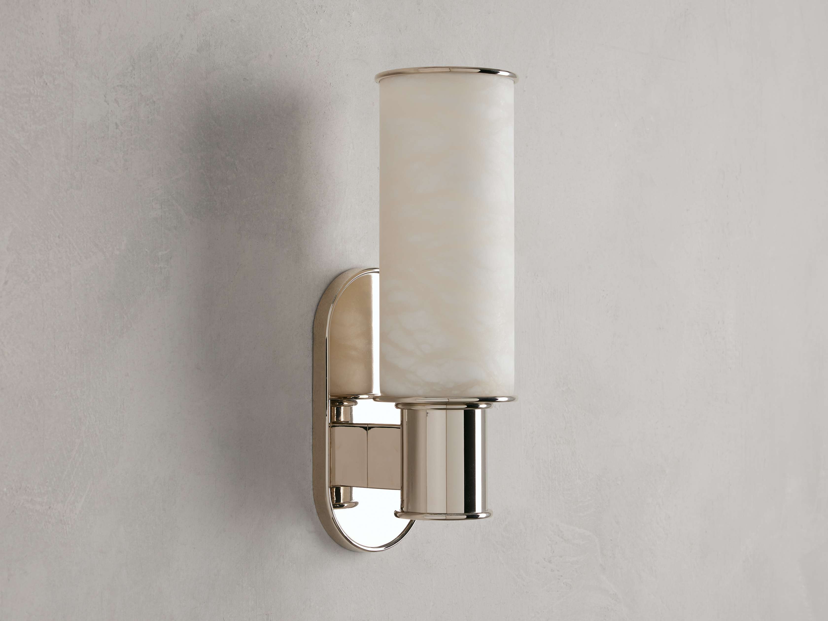 Harlin Wall Light in Alabaster, Hardwired Wall Sconce, detail 8