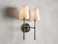 Rhodes Double Wall Light, Hardwired Wall Sconce, Dimensions 13"