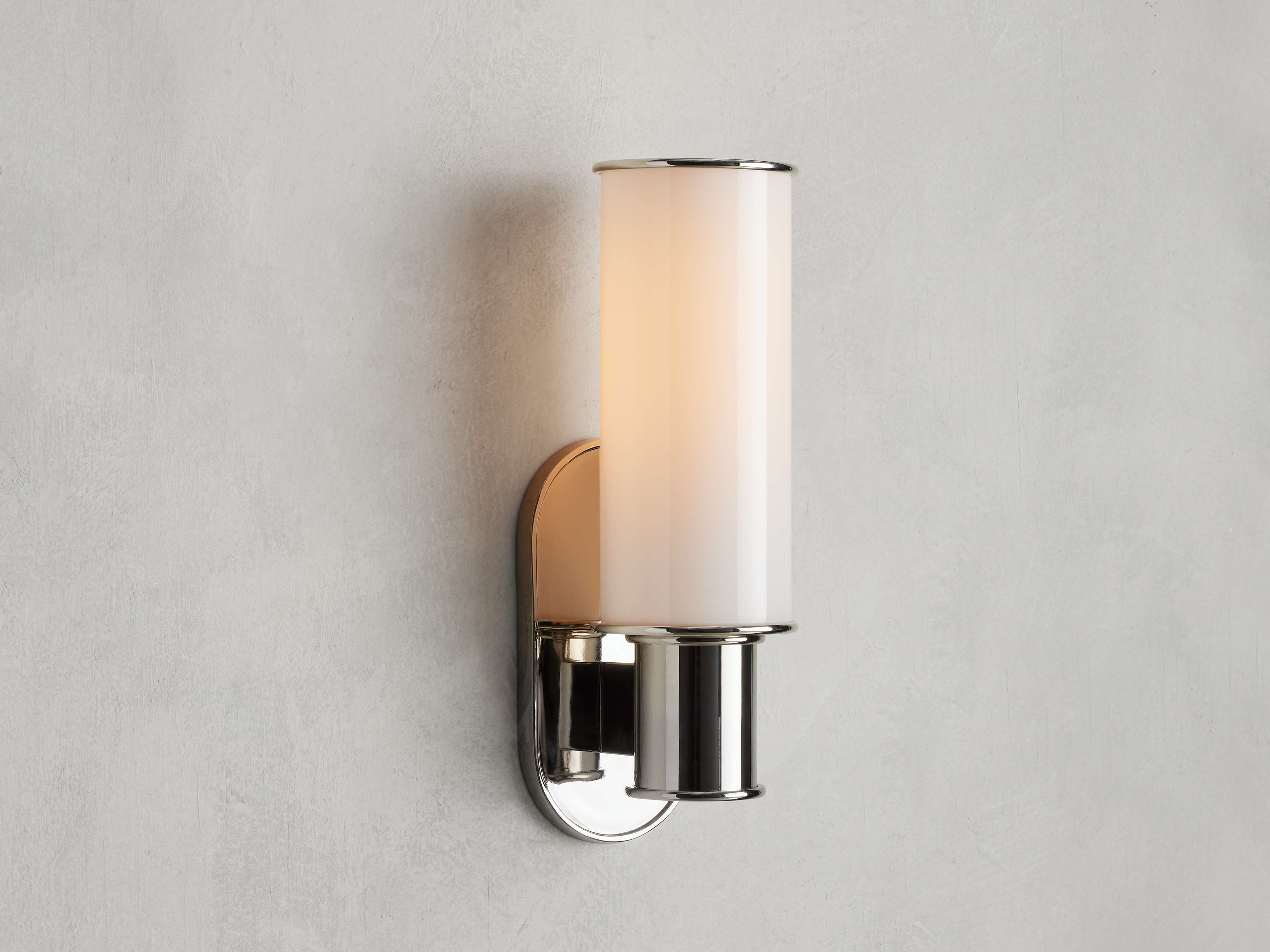 Harlin Wall Light in Milk, Hardwired Wall Sconce, 4.25" w x 8.75" h