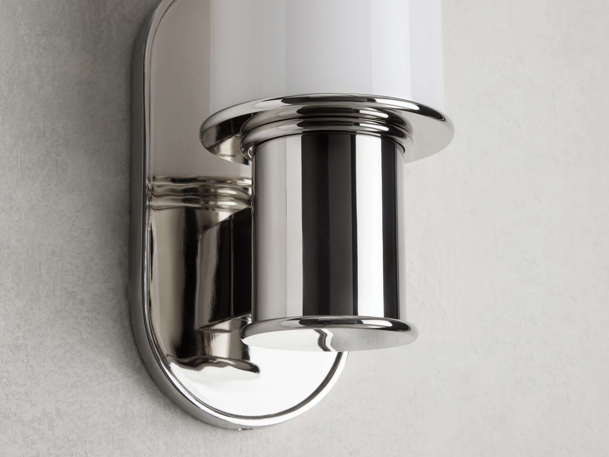 Harlin Wall Light in Milk, Hardwired Wall Sconce, detail 3