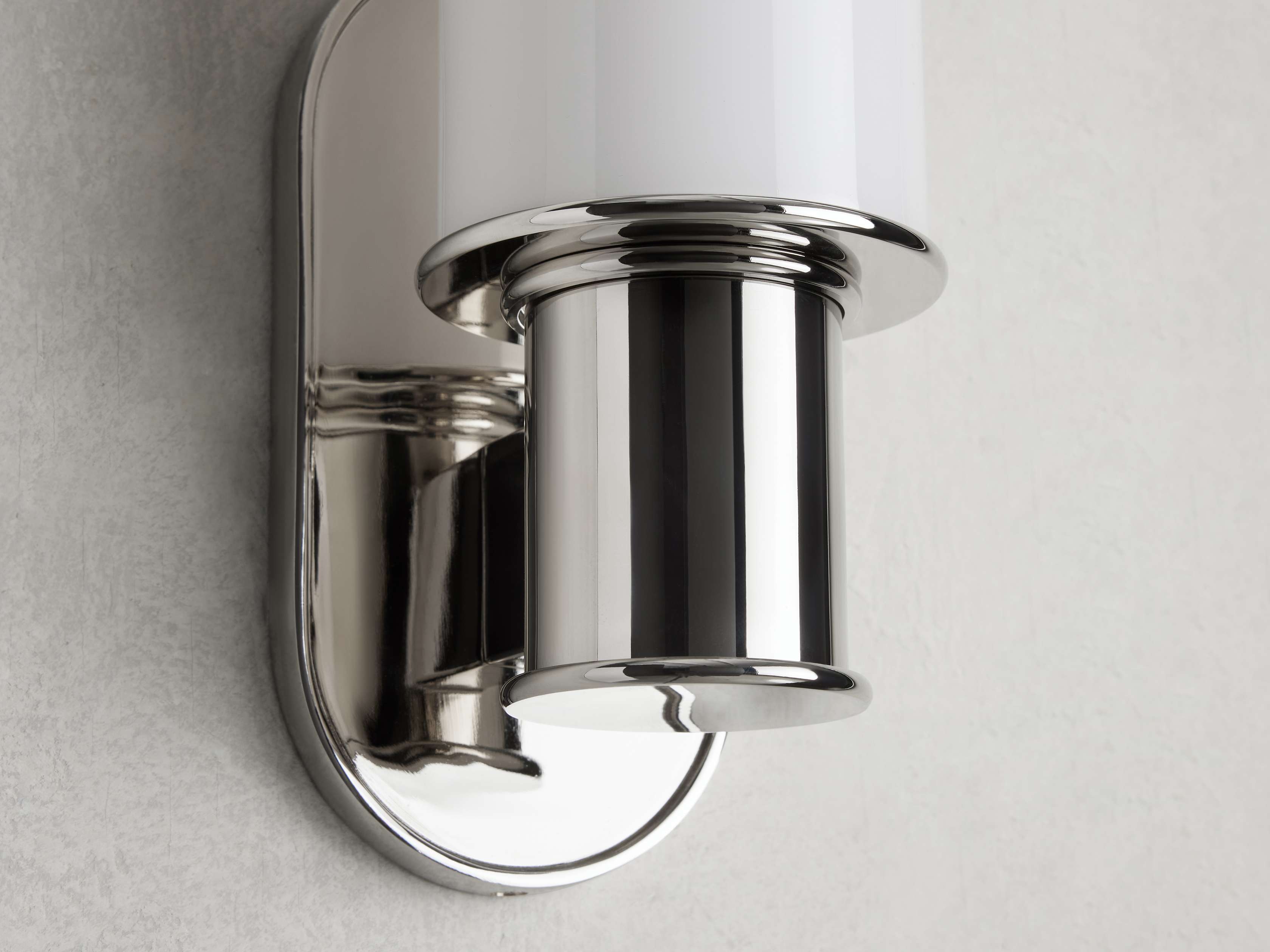 Harlin Wall Light in Milk, Hardwired Wall Sconce, detail 3