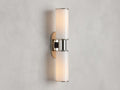 Harlin Double Wall Light in Milk, Hardwired Wall Sconce, 4.25" w x 8.75" h