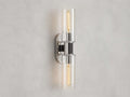 Harlin Double Wall Light in Clear, Hardwired Wall Sconce, 4.25" w x 8.75" h