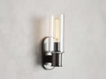 Harlin Wall Light in Clear Bronze, Hardwired Wall Sconce, 4.25" w x 8.75" h