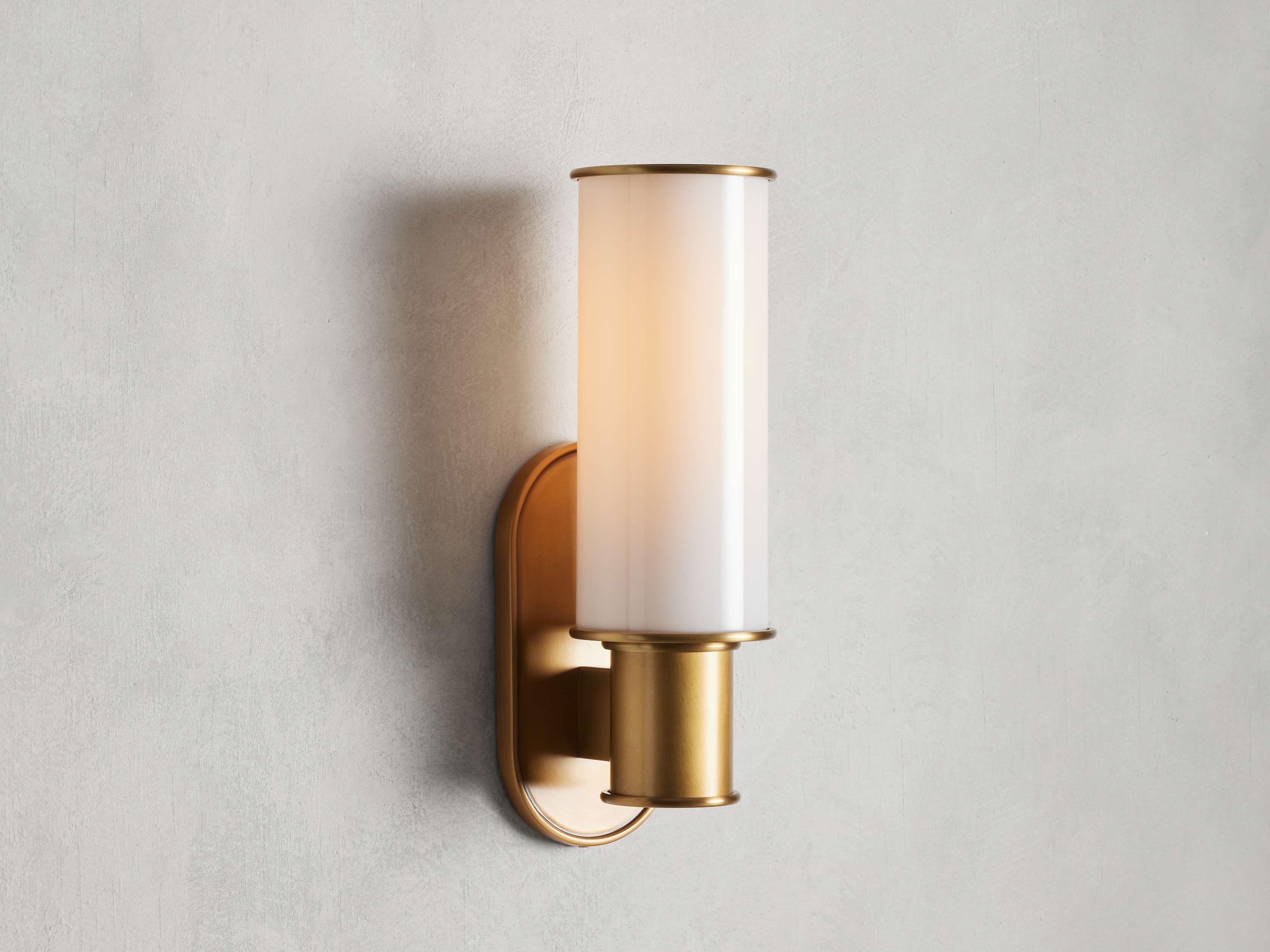 Harlin Wall Light in Milk, Hardwired Wall Sconce, detail 2