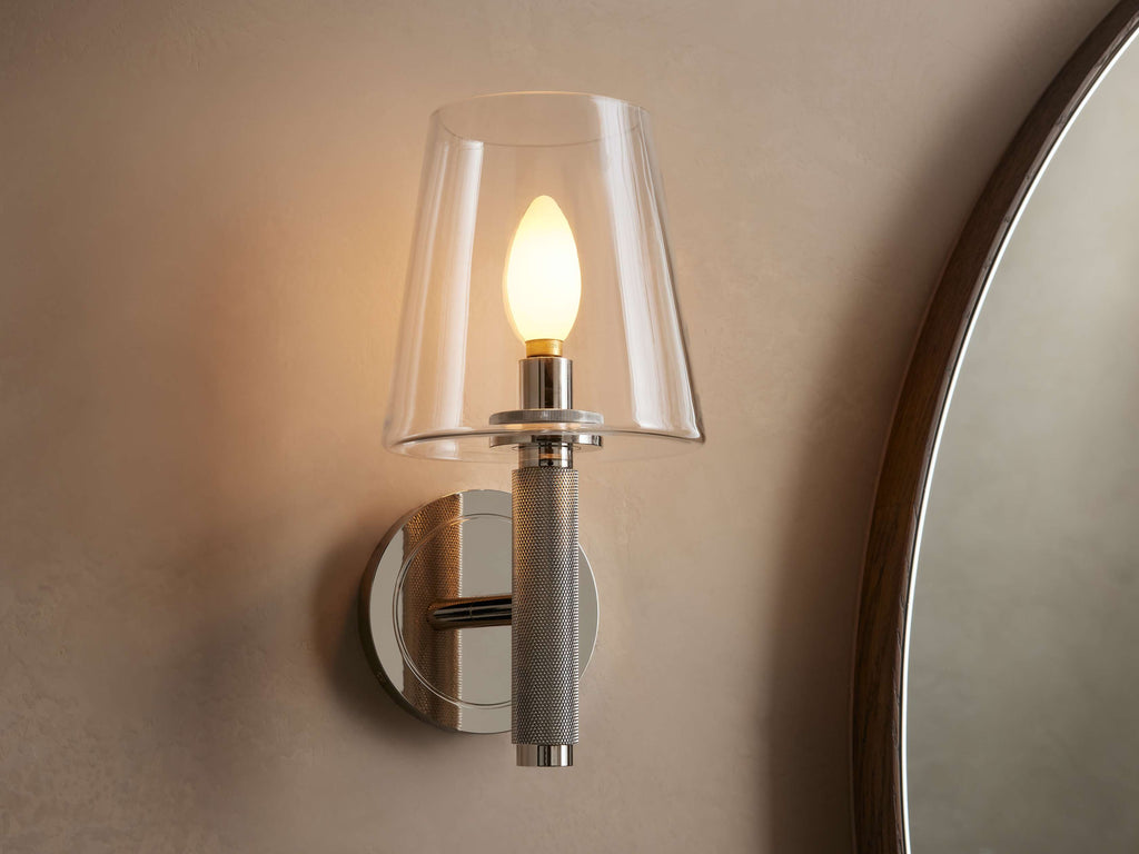 Monroe Wall Light, Hardwired Wall Sconce, Dimensions 6"