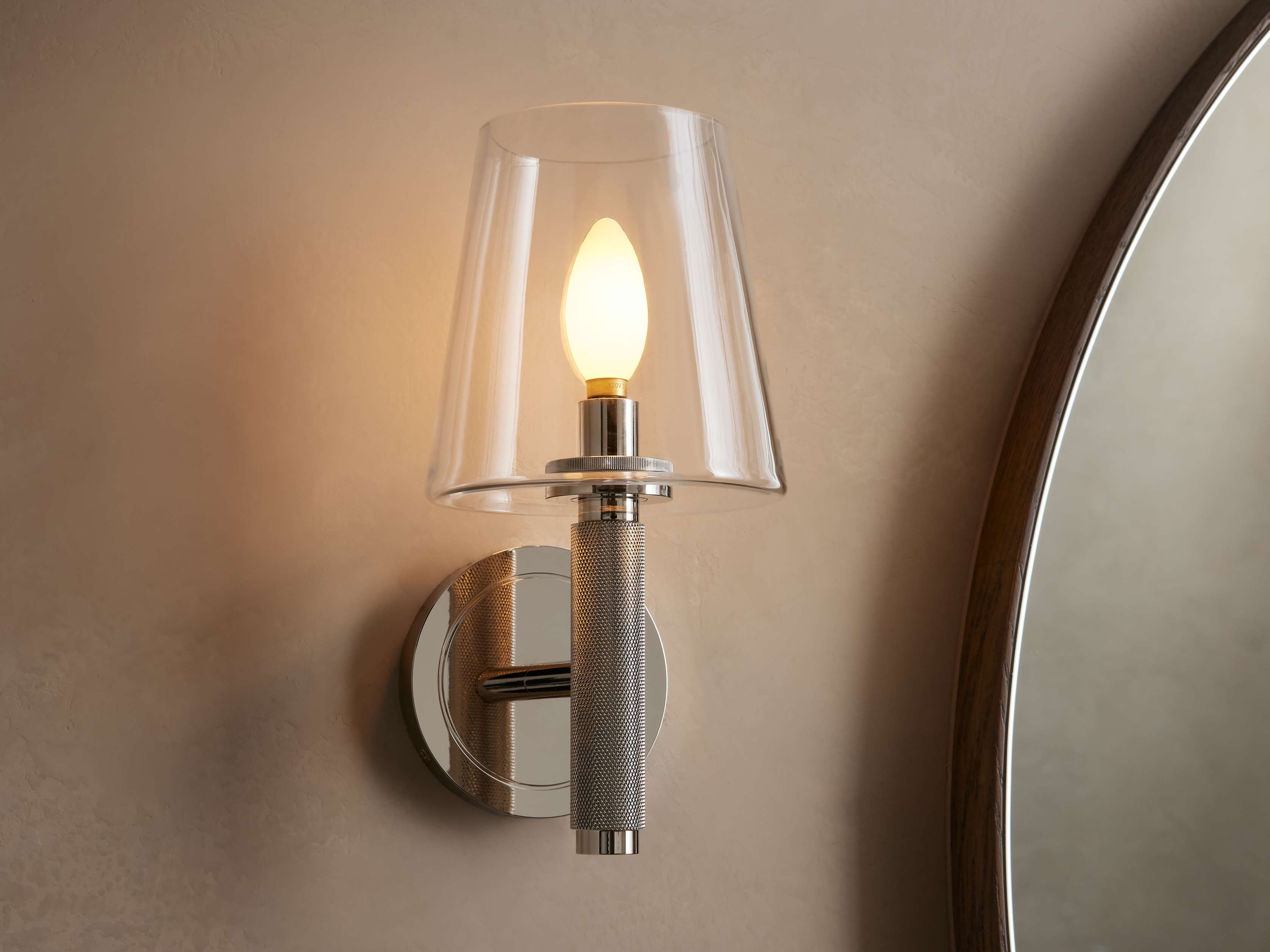 Monroe Wall Light, Hardwired Wall Sconce, Dimensions 6"