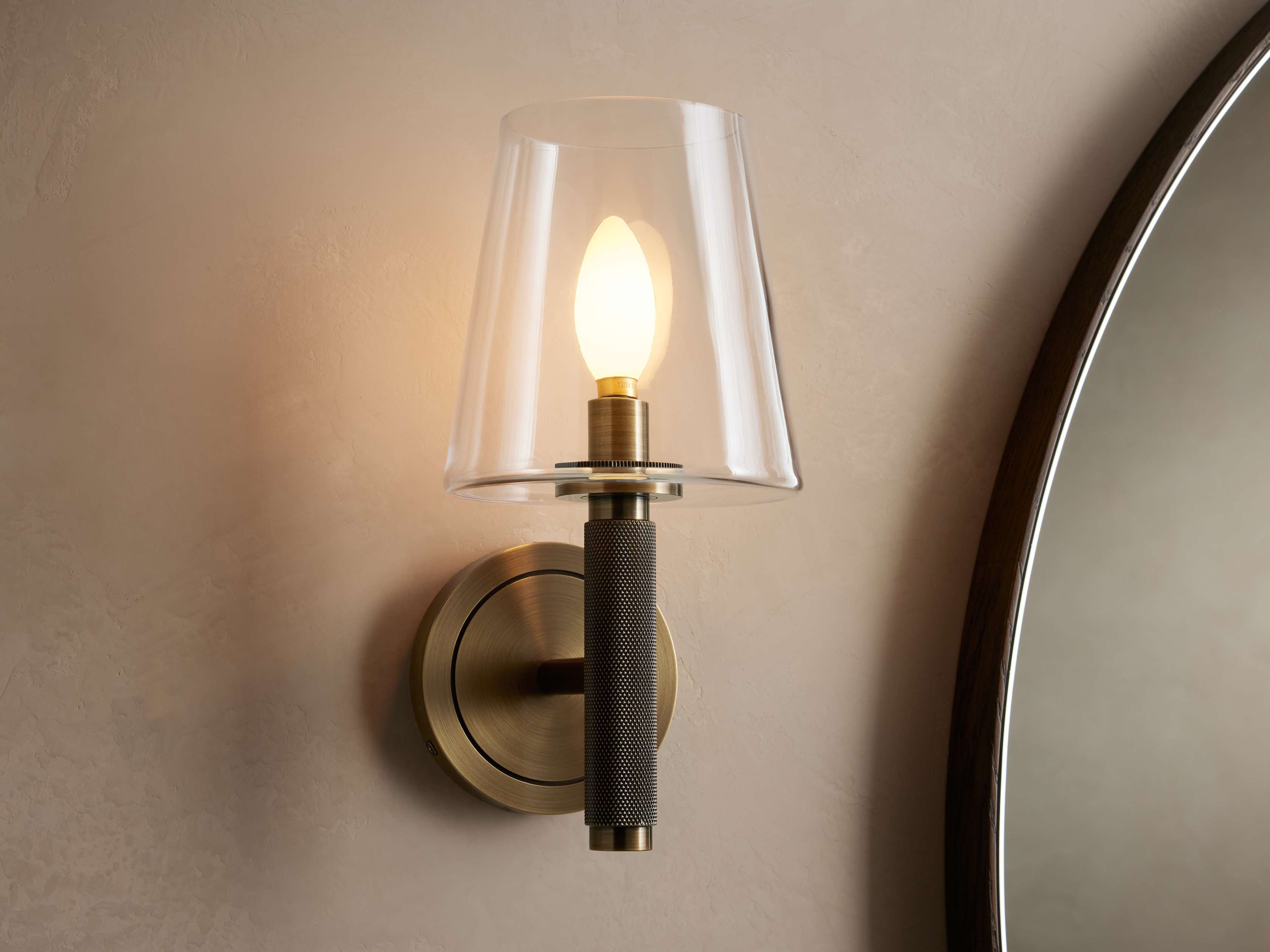 Monroe Wall Light, Hardwired Wall Sconce, detail 6