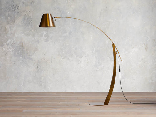 Arcadia Bronze Arc Floor Light, Floor Lamp, Dimensions 70"